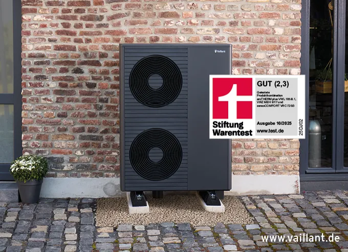 Vaillant aroTHERM plus Wärmepumpe installiert – modernes Heizungssystem
