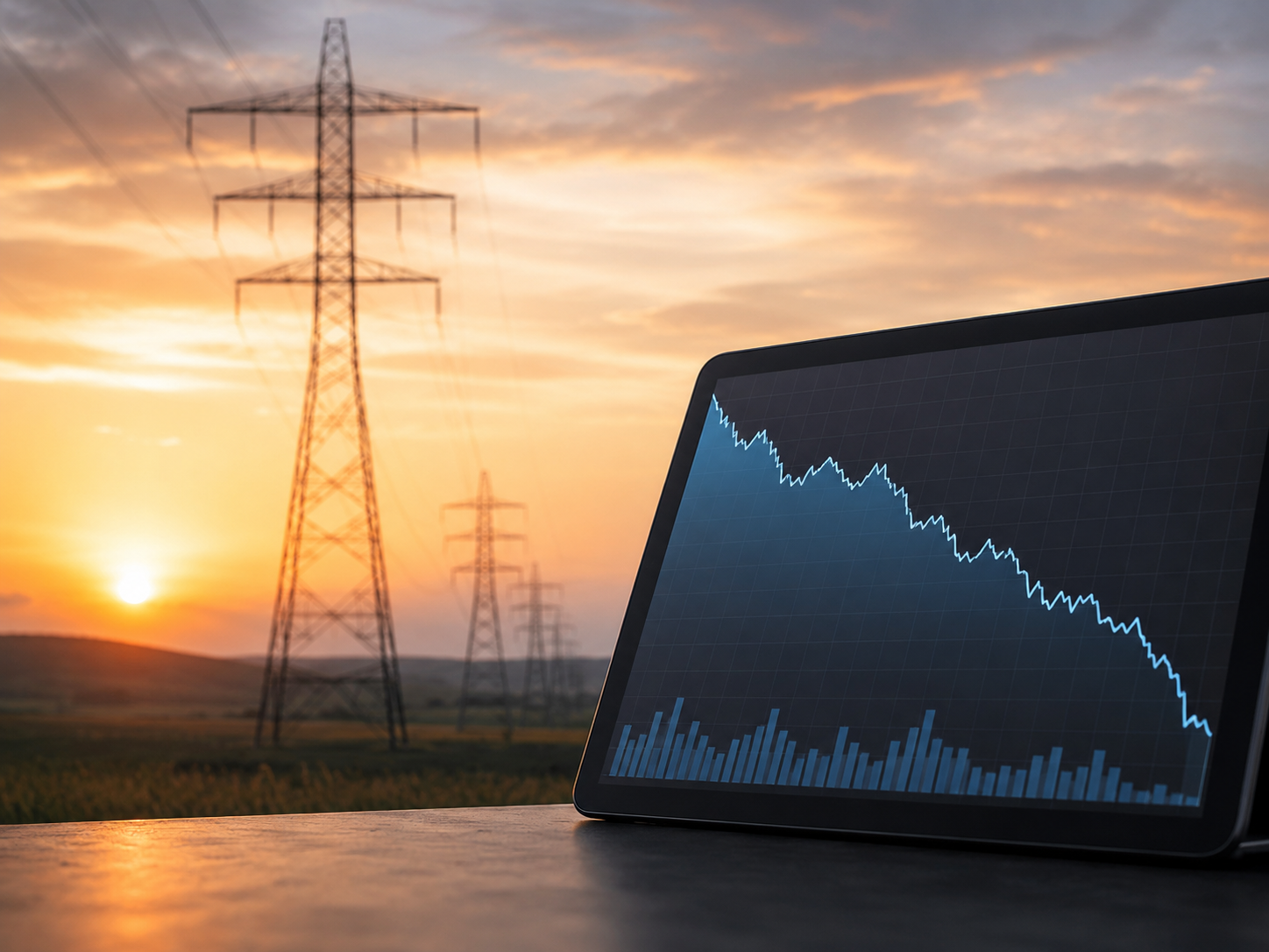 Energie und Finanzen im Sonnenuntergang