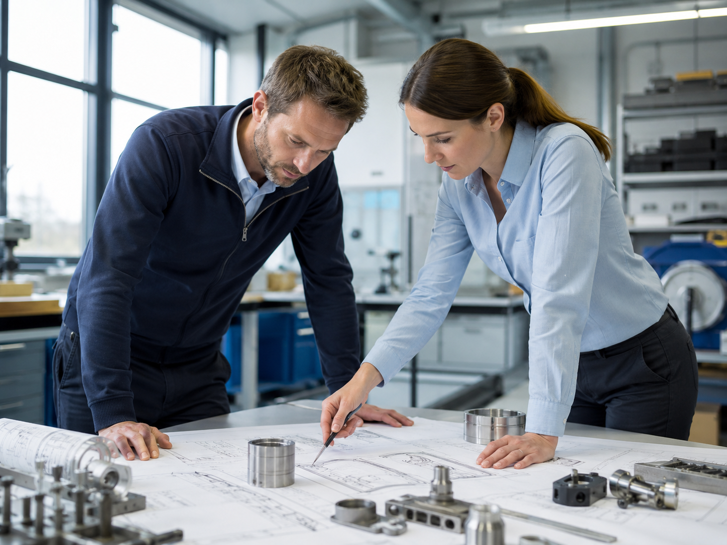 Ingenieurbüro bei der Designbesprechung