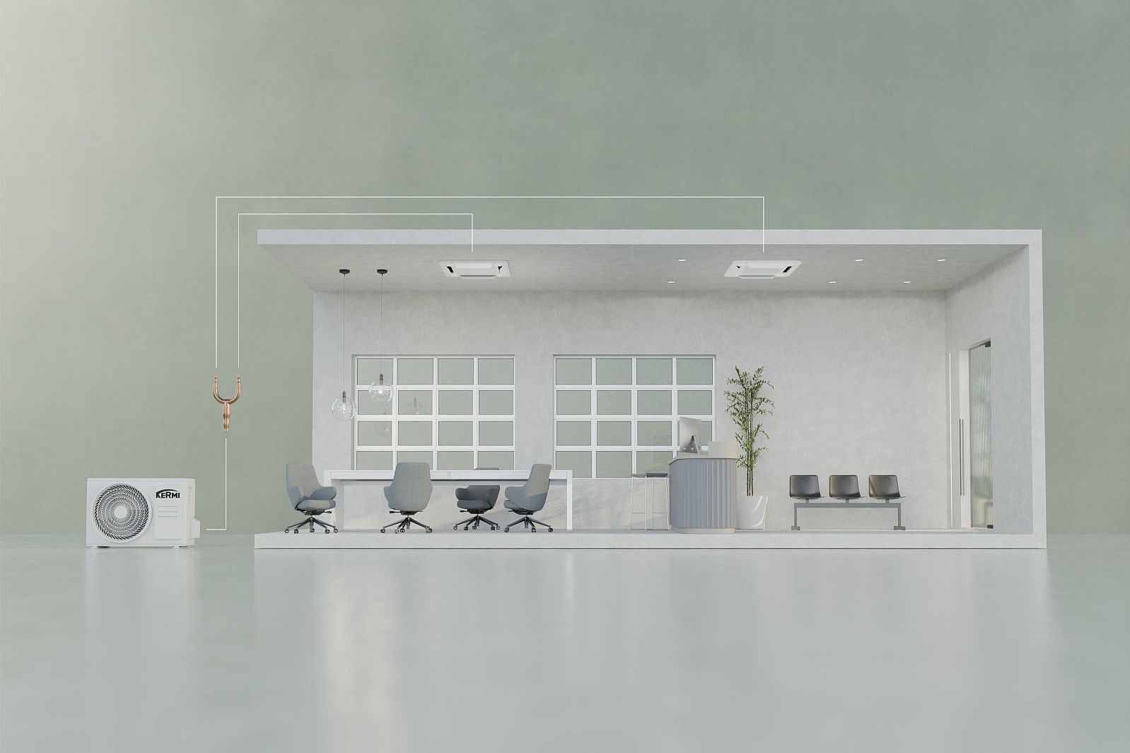Schemazeichnung Light Commercial Split System